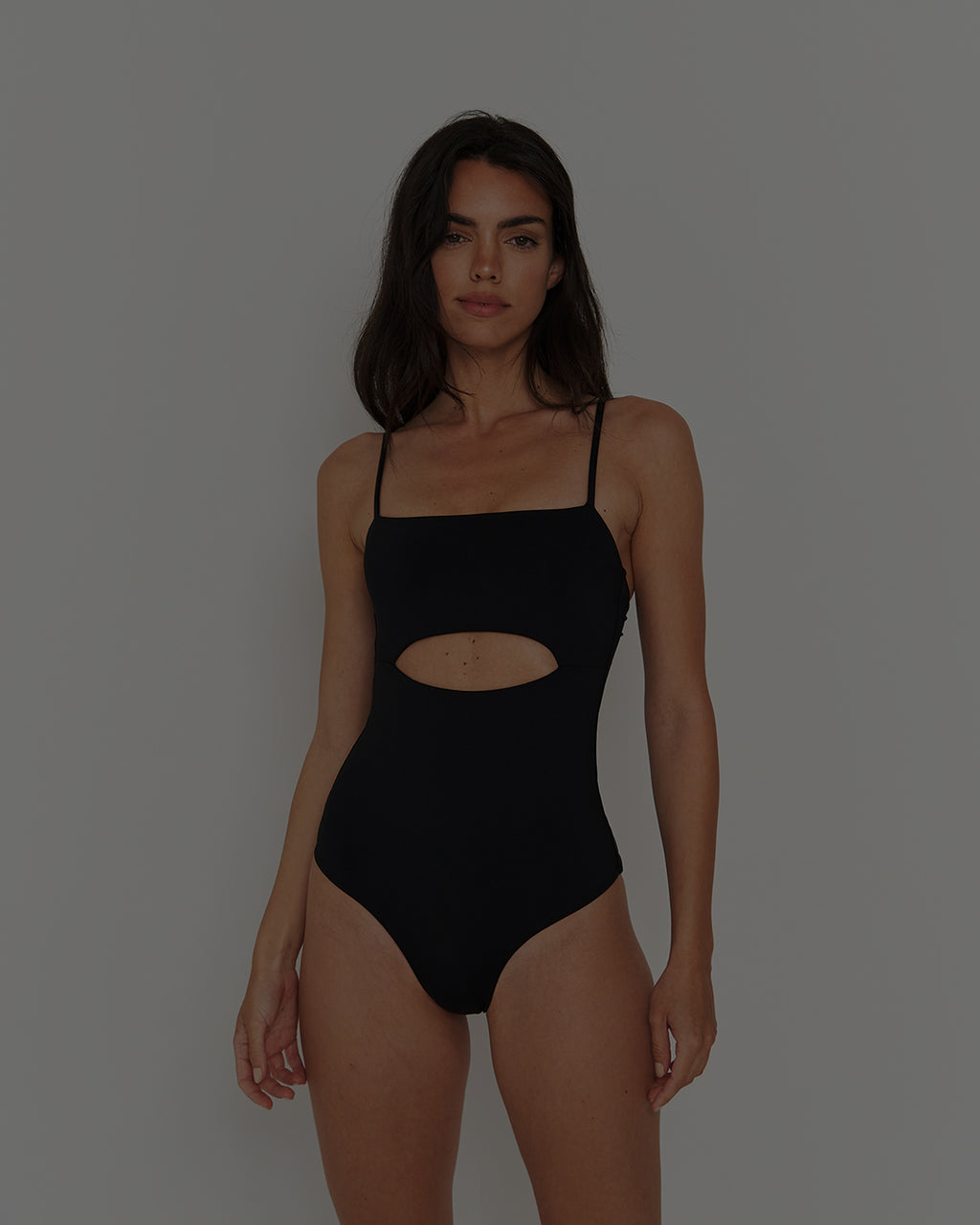 Swimsuit Cut Out Night Black