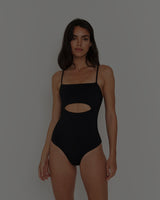 Swimsuit Cut Out Night Black
