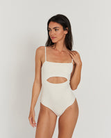 Swimsuit Cut Out Off White