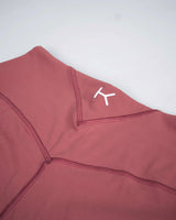 KUUNO Essential High Waist Tights Marsala Red Logo Detail