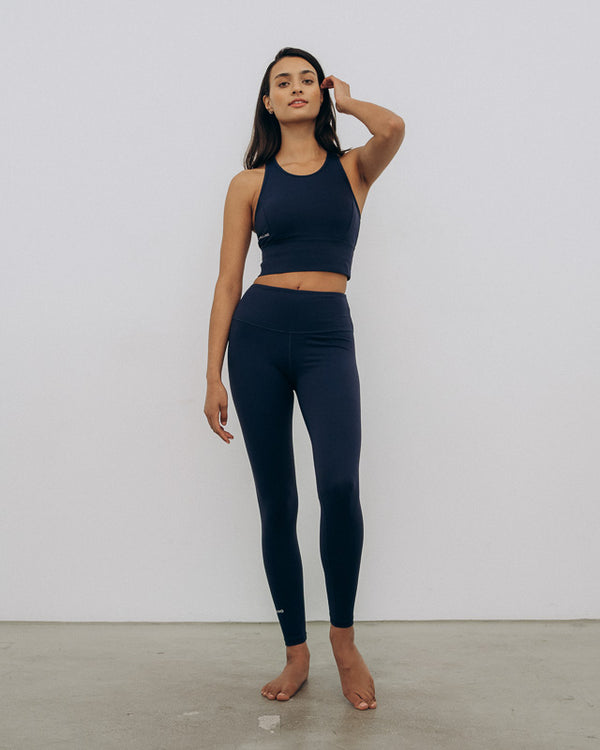 Essential High Waist Tights Navy Blue