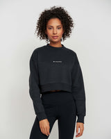 Essential Cropped Sweater Night Black