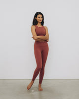 Essential High Waist Tights Marsala Red