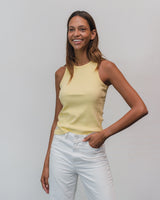 Everyday Cotton Tank Top Pale Yellow